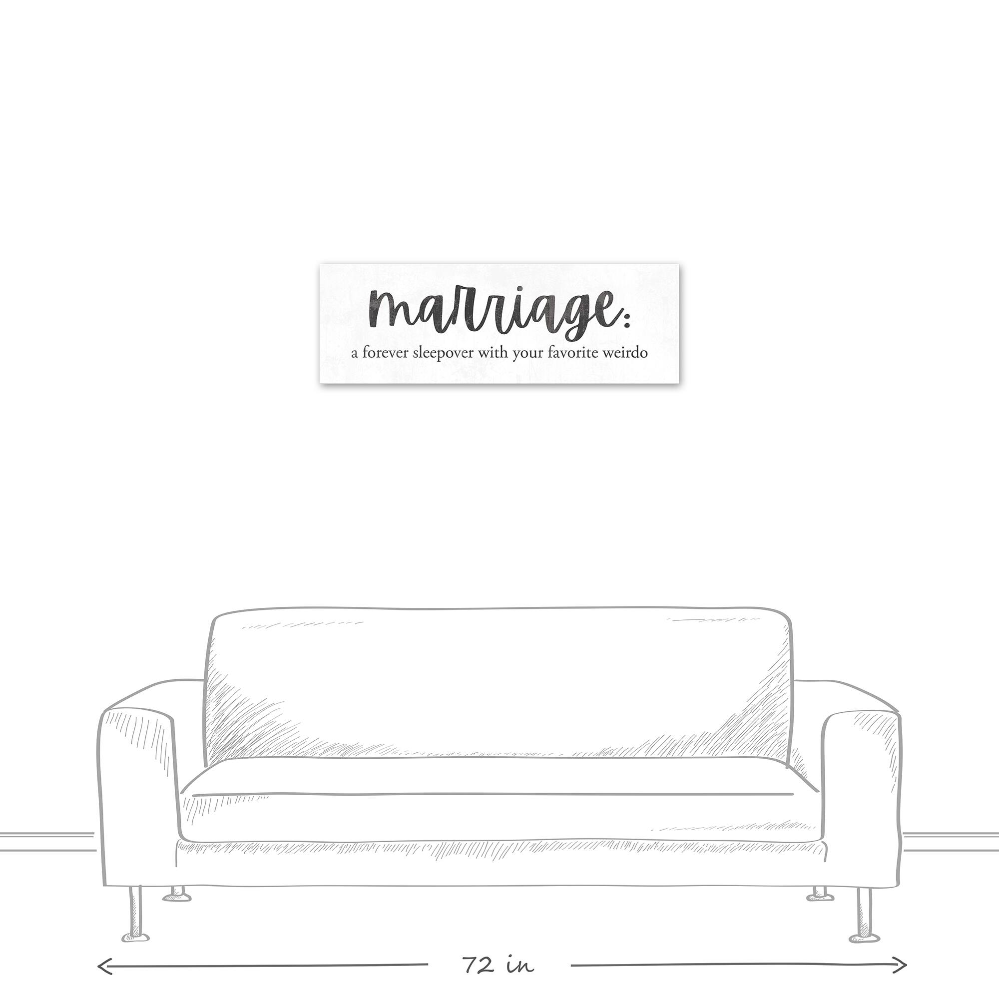 Marriage A Forever Sleepover 36" x 12" Canvas Wall Art
